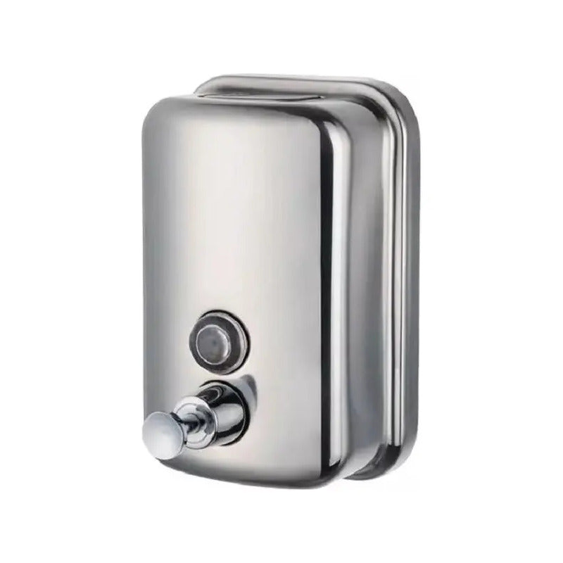 Dispensador De Jabón Líquido Metálico 500 Ml Acero Color Plateado