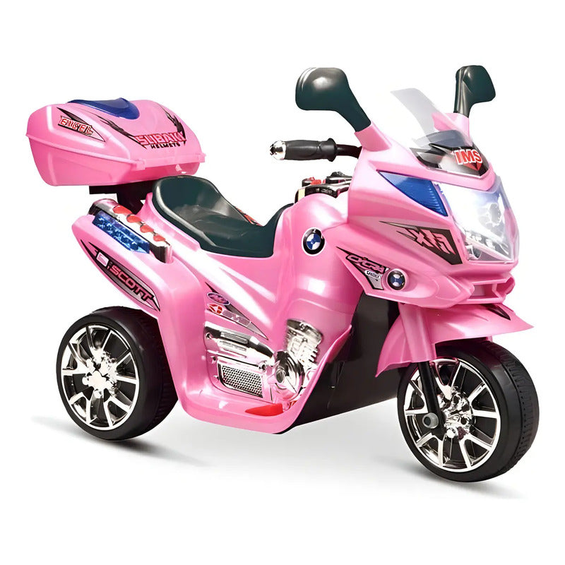 Moto Eléctrica Montable Kidshop 2025 6v 1 Asiento Color Rosado 110/220v