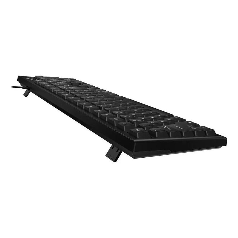 Teclado Aoas M200 Usb Español Latinoamérica Negro Resistente A Salpicaduras Español Latinoamericano