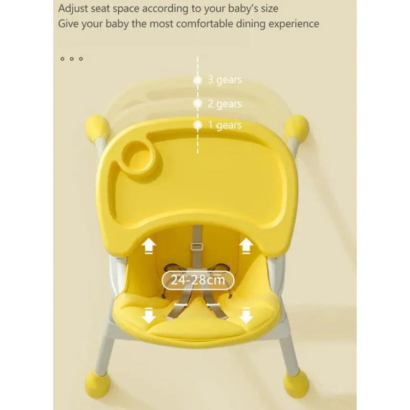 Silla Comedor Para Bebe 3 En1 Portátil Con Bandeja Kidshop