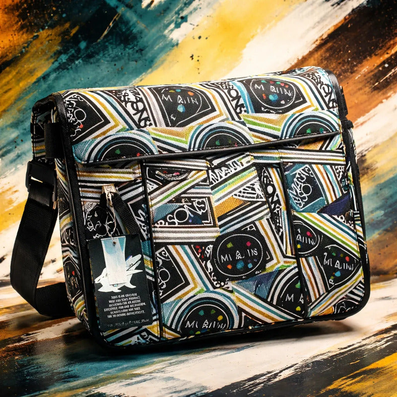Bolso Multiusos Negro Estampado 2908-ng