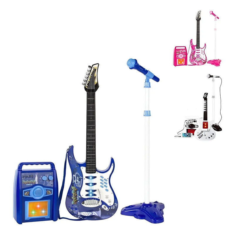 Juguete Guitarra Eléctrica Con Amplificador Micrófono Niñas