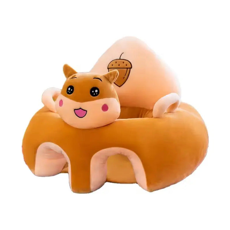 Cojin Planet Home Peluche 2022 De 55cm X 35cm Liso De Ardilla Color Marrón -