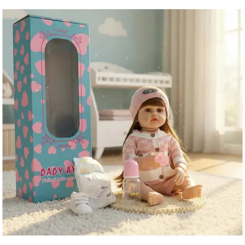 Muñeca Reborn Bebe Realista Tina Silicona 59cm Con Accesorios