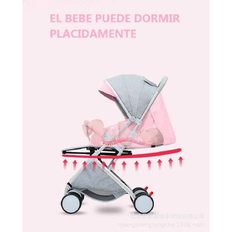 Coche Paseador Para Bebe Tipo Maleta + Toldillo 609-2
