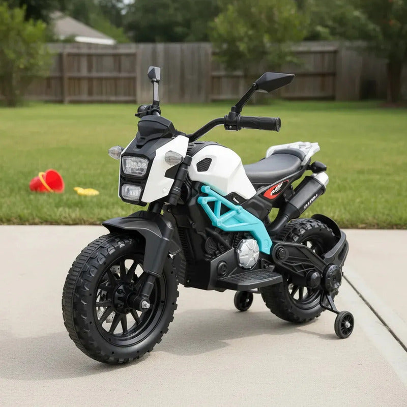 Moto Carro Electrica Montable Trimoto De 2 A 7 Años 9189 Color Azul 110v