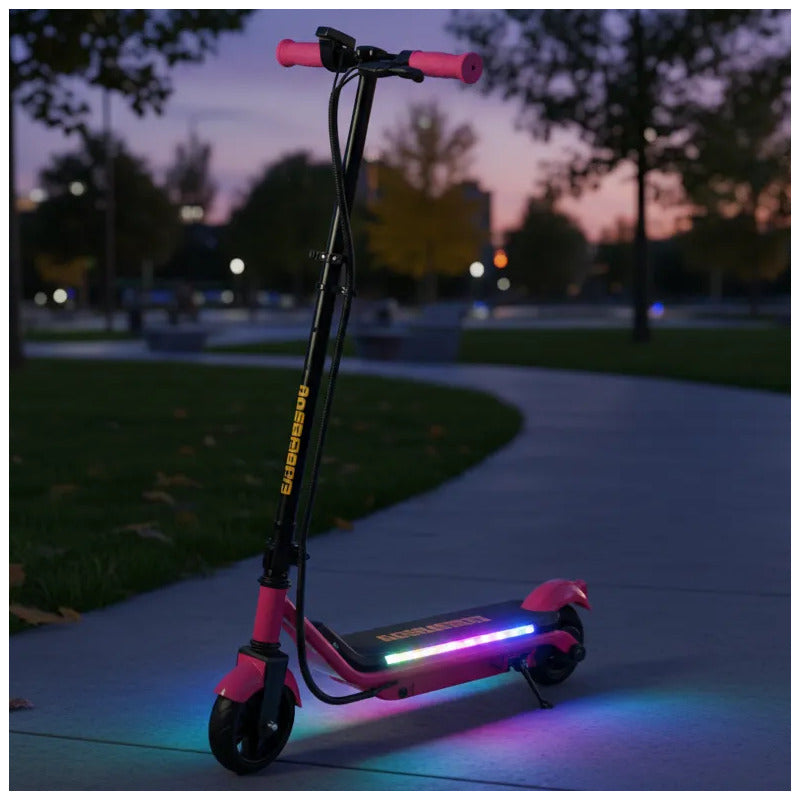 Scooter Eléctrico Kidshop Pt22 Con Luces Led Rosa Chicle