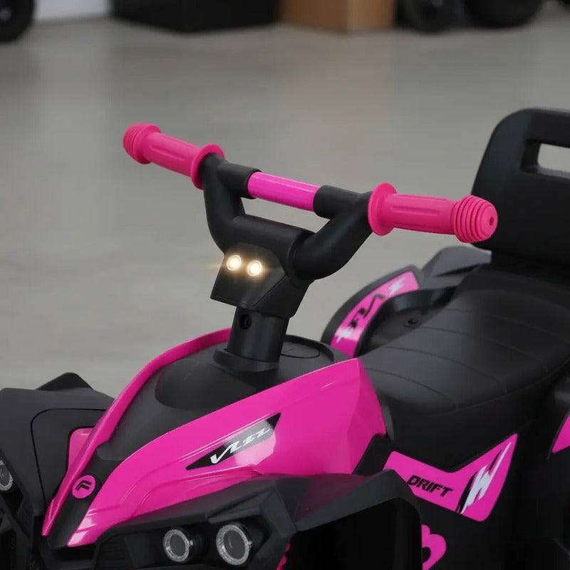 Cuatrimoto Infantil Electrica Musical Luces Bluetooth Kb007 Color Fucsia