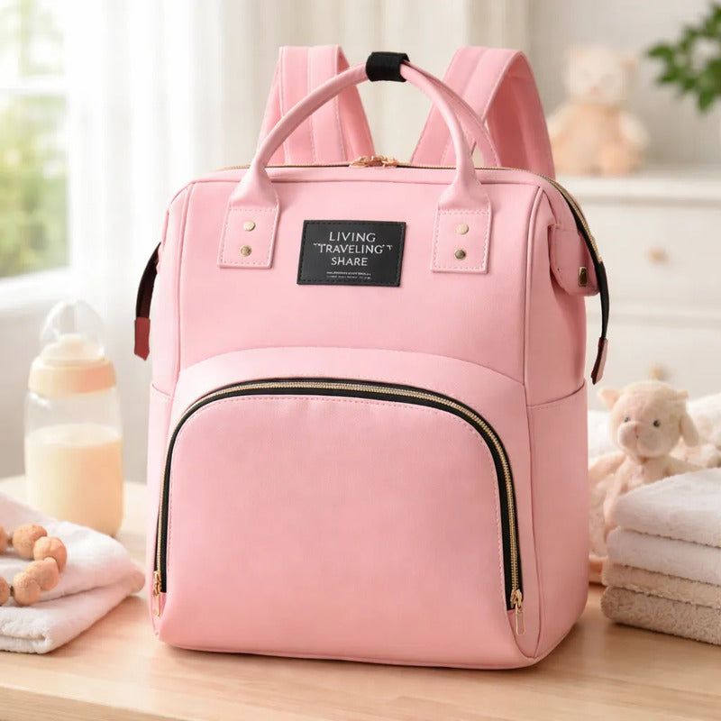 Pañalera Multinfuncional Bebe Mochila Colores Original Hy-1