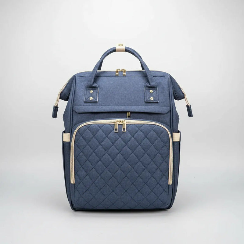 Bolso Pañalera Morral Moderno De Bebe 11519-14 Azul Lisa