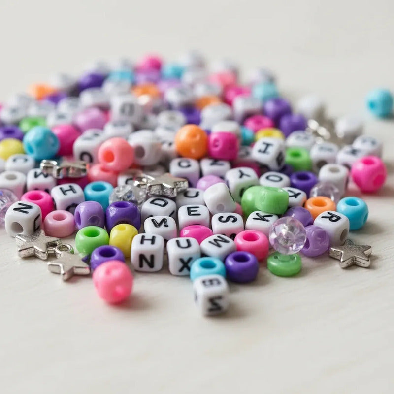 Set Para Hacer Pulseras Con Letras Y Colores J-9170