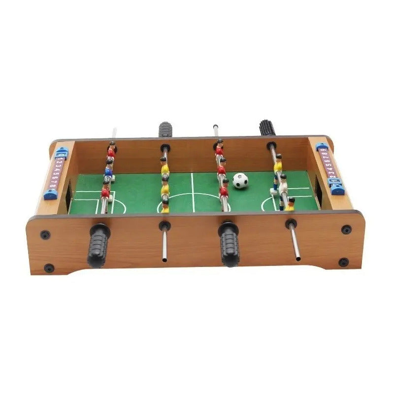 Metegol Mediano 5060 De Madera Juego De Mesa Futbol Niños Tablero Marrón
