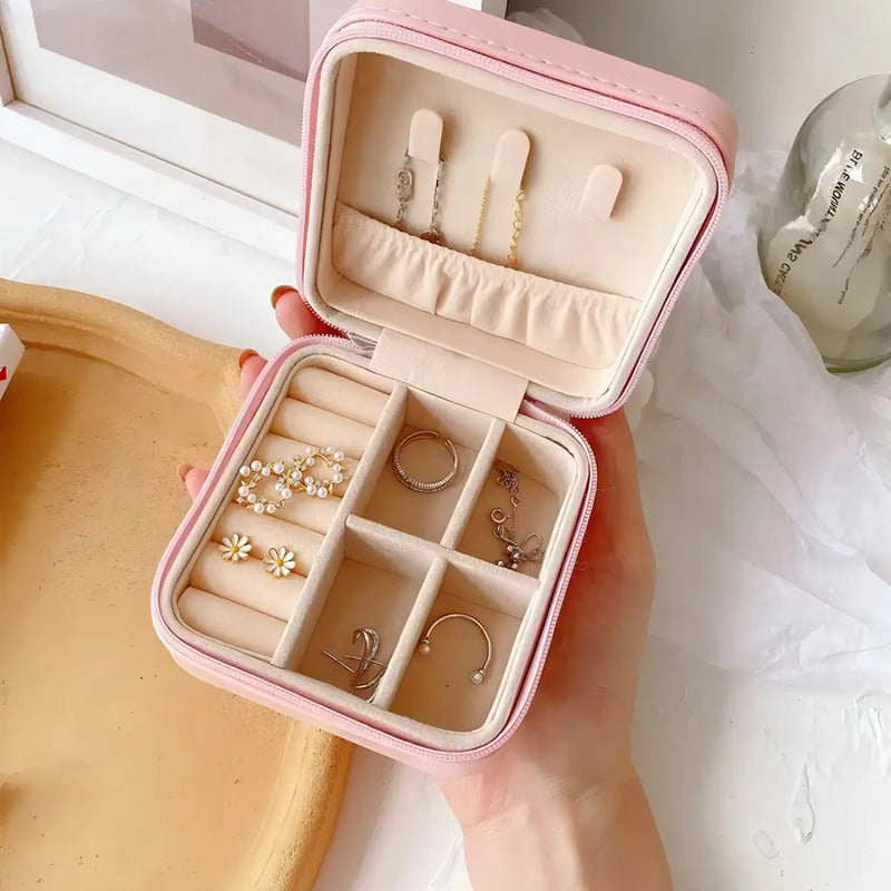 Joyero, Organizador, Estuche Para Joyería, Caja Para Joyas Color Nude