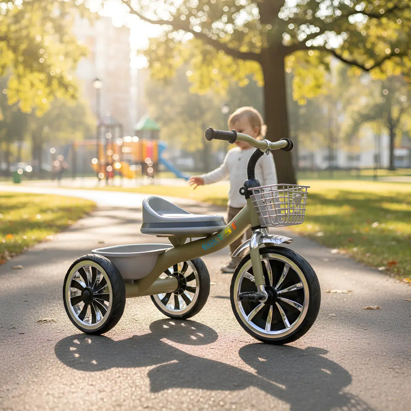 Triciclo Bicicleta Infantil Canasta Músical 6031