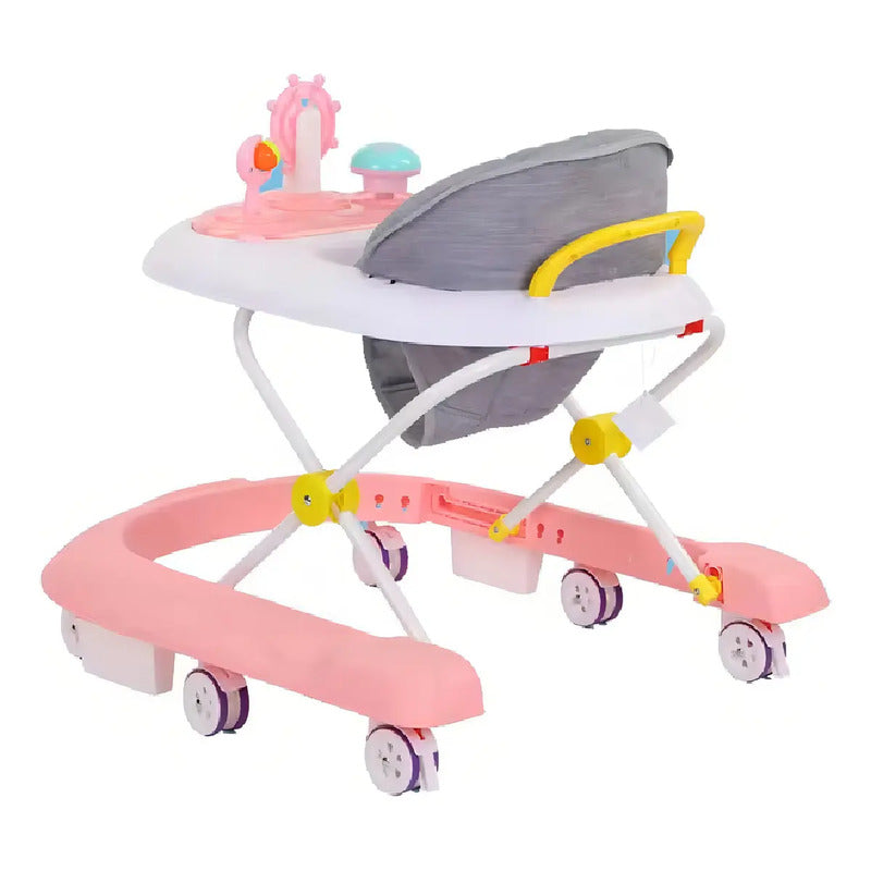 Caminador Con Guia Andadera Bebes Musical Luces Tapete 944c Color Verde Claro