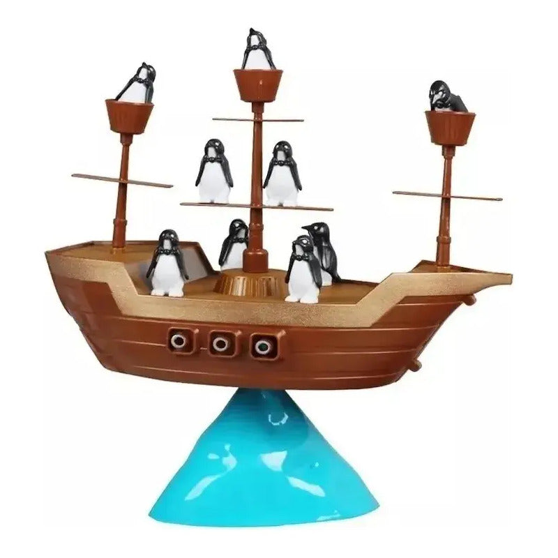 Barco De Piratas Penguin Juego De Balance J-9158 Color Marrón