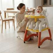 Silla Comedor Escritorio Multifuncional 3 En 1 Bebes O Niños Amarillo