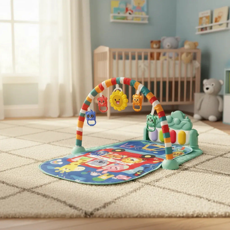 Gimnasio Tapete Musical Para Bebe Niños Hr5625 Azul Oscuro