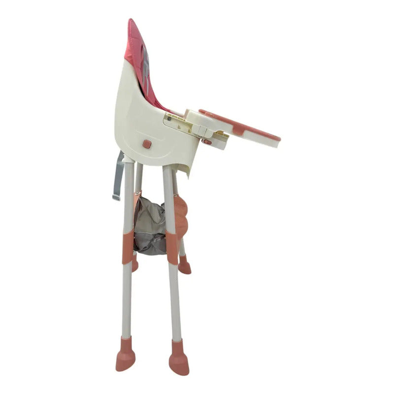 Silla De Comer 3 En 1 Kidshop Cy006 Plegable Rosado Rosa Claro