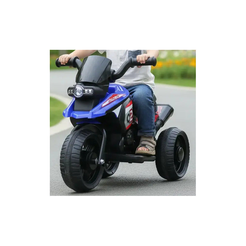 Moto Carro Recargable Eléctricas Montable Hasta 5 Años Color Azul 110v