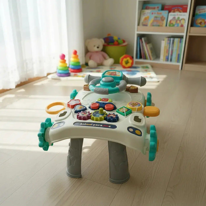 Andadera Caminador Kidshop 5 En 1 Mesa Y Actividades He0830 Color Azul