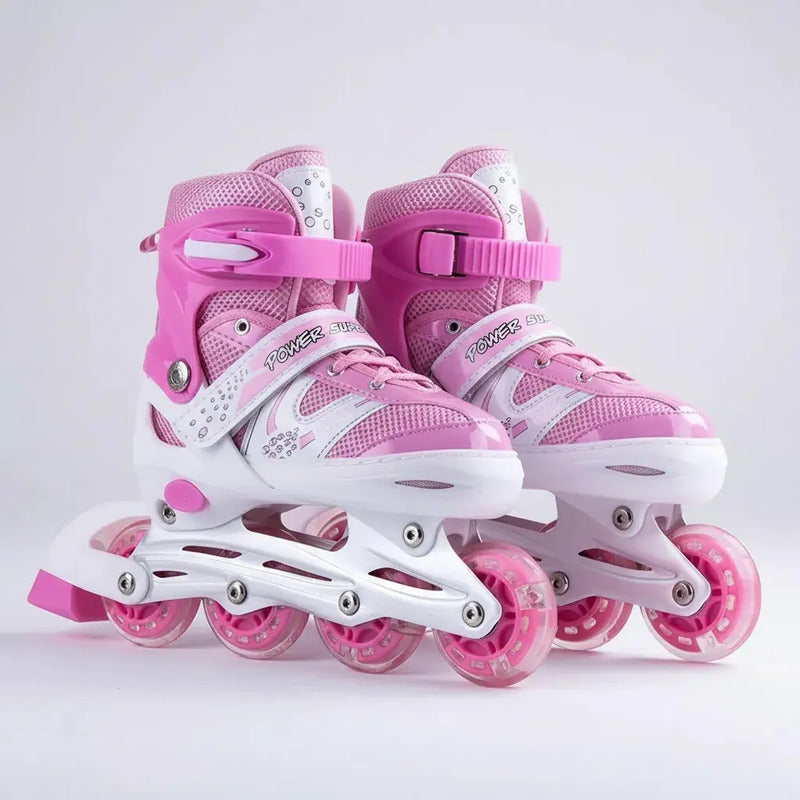 Patines En Línea Ajustables Niños Niñas Semiprofesional