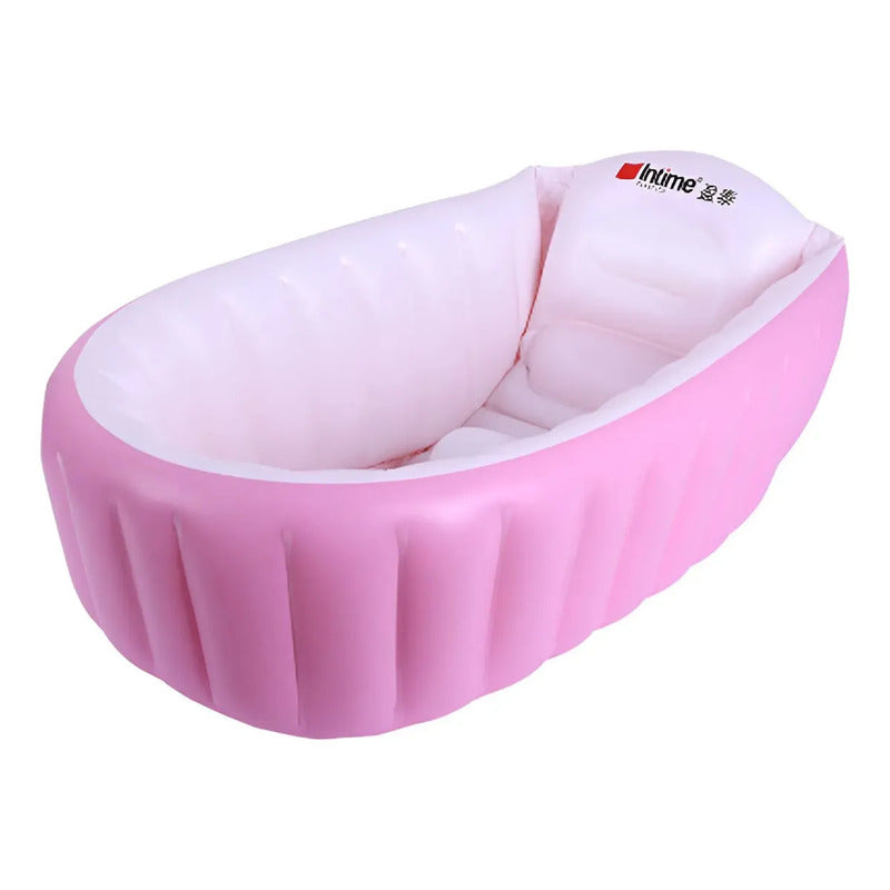 Bañera Inflable Arcoshop Antideslizante Para Bebés De 0 A 24 Meses Rosa