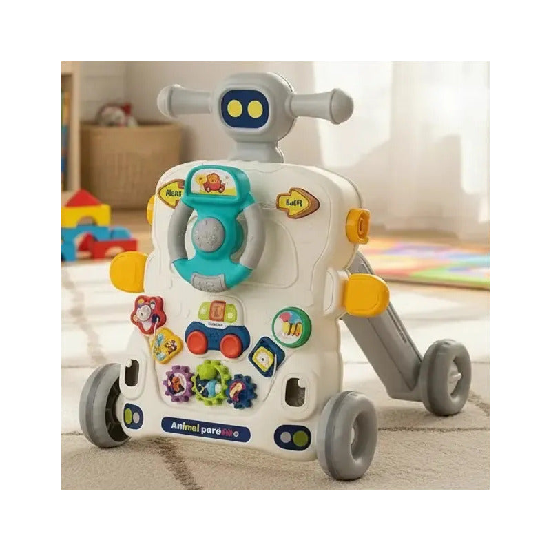 Andadera Caminador Kidshop 6en1 Mesa Y Actividades He0831 Color Gris