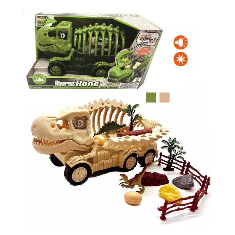 Camion De Juguete Diseño Dinosaurio  Con Luz Y Sonidos Zk002