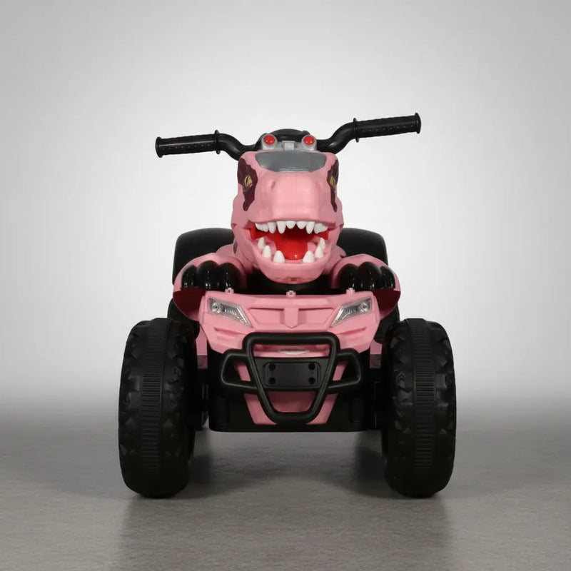 Cuatrimoto Eléctrica Niños Musica Luces Dino Mt003 Color Rosa Claro