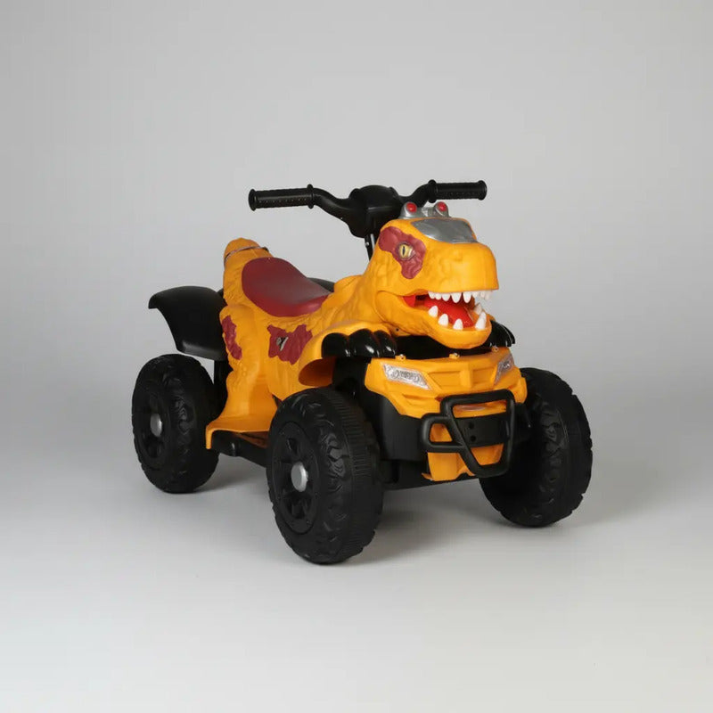 Cuatrimoto Eléctrica Niños Musica Luces Dino Mt003 Color Naranja
