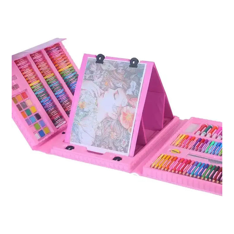 Set De Arte Para Niños 208 Piezas Portátil Crayon Colores