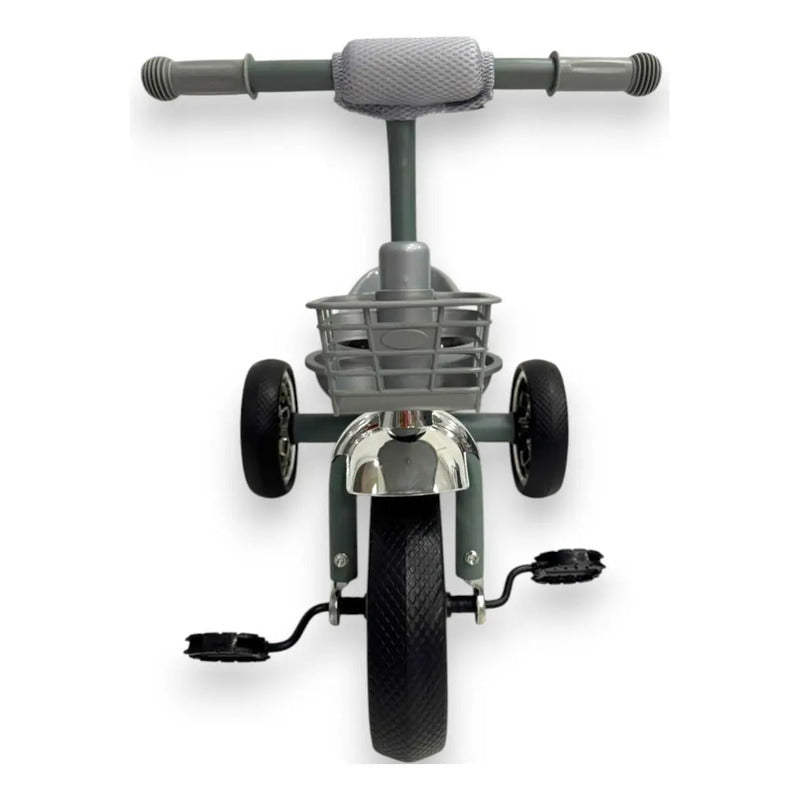 Triciclo Bicicleta Infantil Canasta Músical 6031 Color Gris