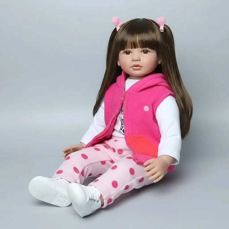 Bebe Aspecto Realista Silicona + Accesorios Jirafa Ggg-22