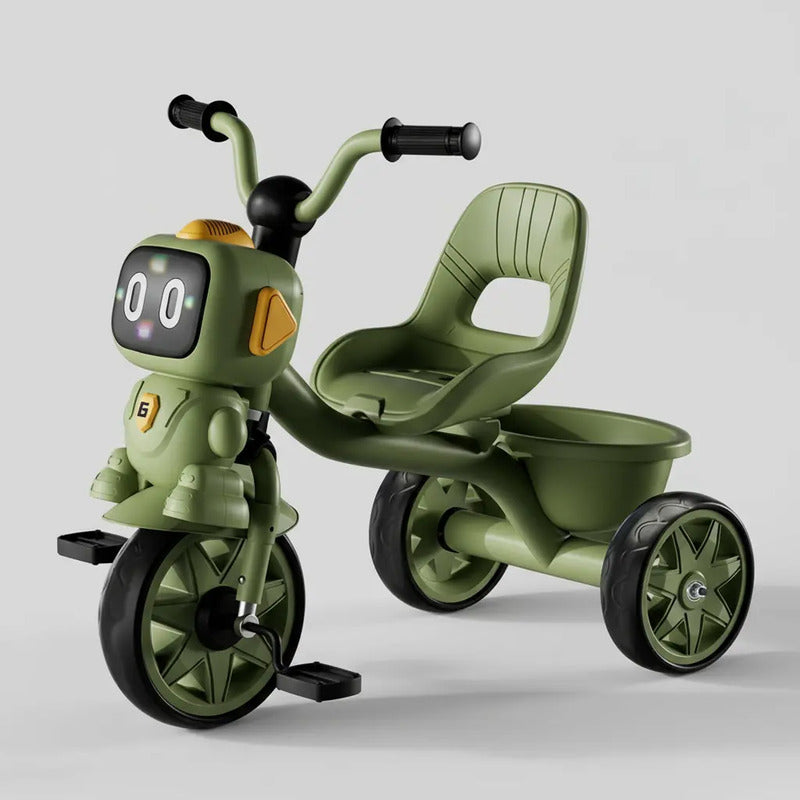 Triciclo Infantil Robots Con Música Y Cesta Tr-068