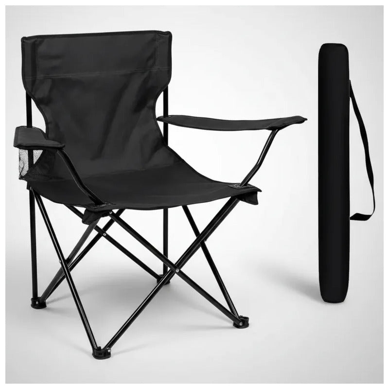Silla Plegable Con Soporte Para Brazo Camping Parque Playa