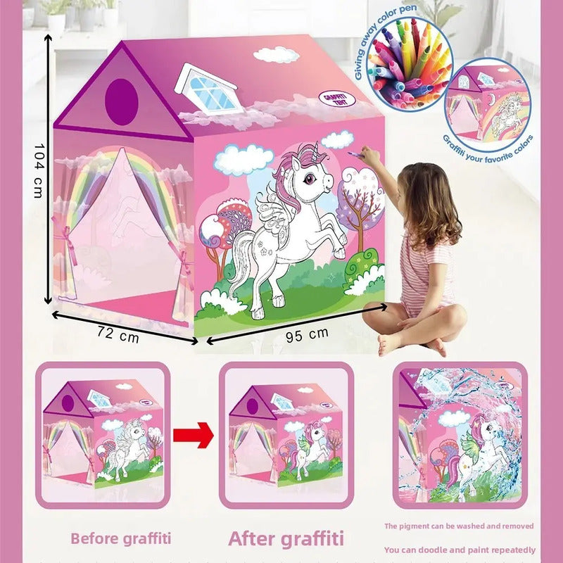 Carpa De Juego Graffiti Lavable Con Bolígrafo De Color Cc-20 Color Lila