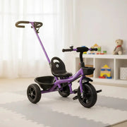 Triciclo Paseador Con Guía Para Niños Niñas 6034 Violeta