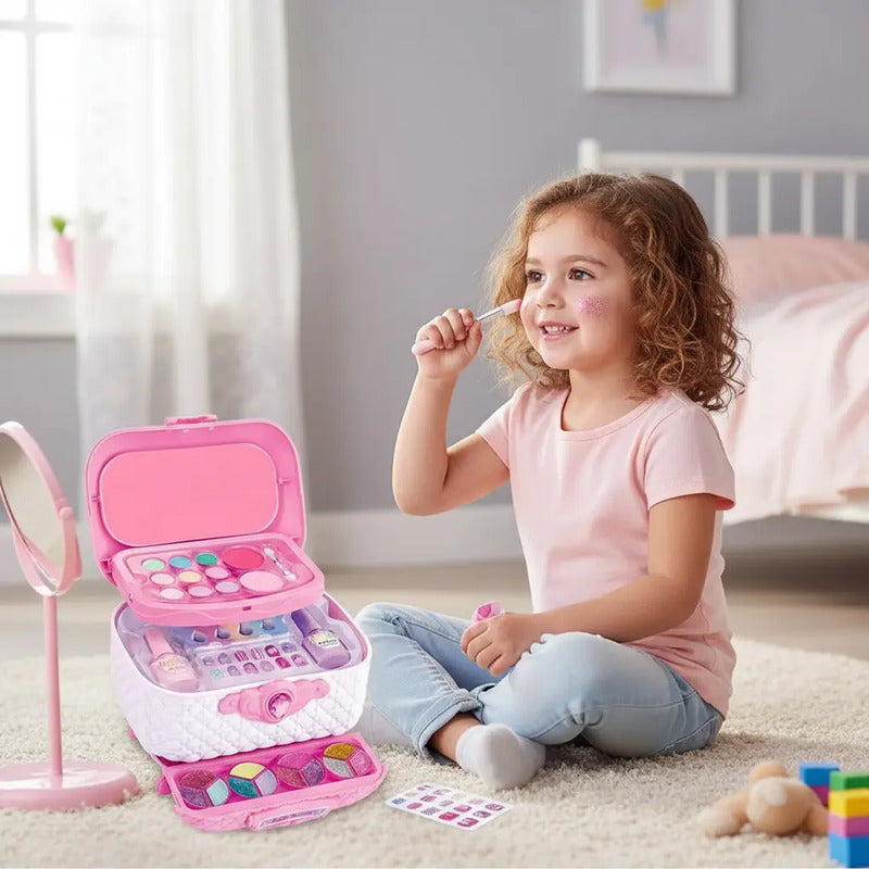 Maquillaje Real Para Niñas, Lavable Y No Tóxico Maleta 1246
