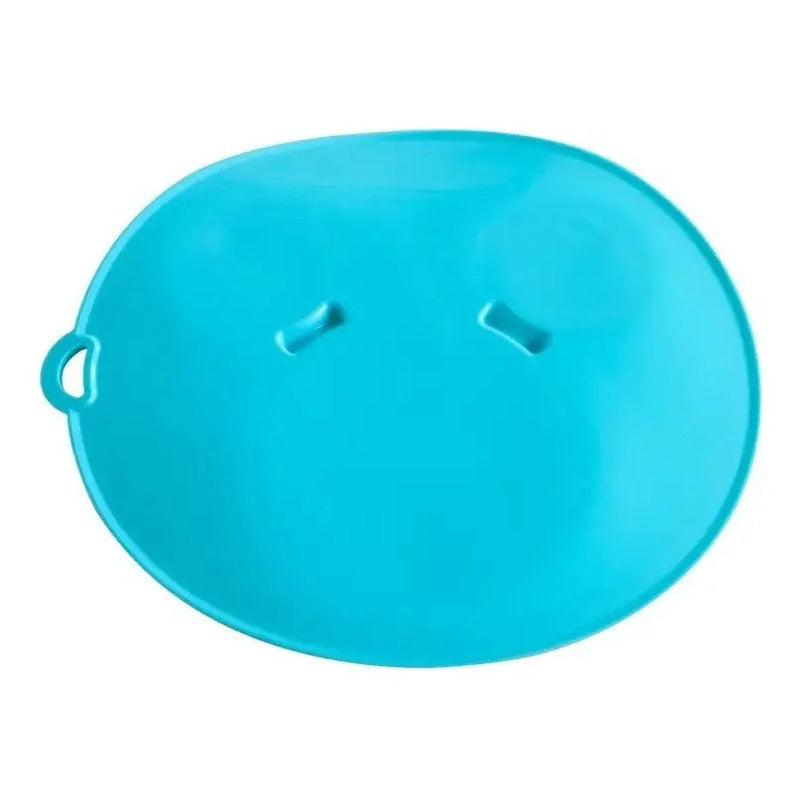 Plato De Silicona Para Bebé Antideslizante Con 3 Compartimentos Y Libre De Bpa, Azul Marino