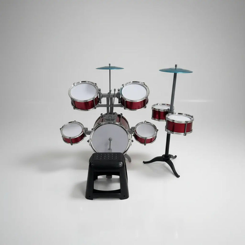 Set Batería Musical 7tambores + Silla Niños Percusión Hk8031