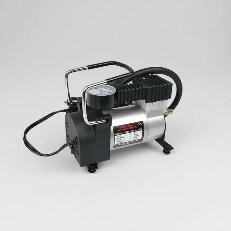 Mini Compresor De Aire Vehiculos, Ciclas, Inflador 12v Gris 12v