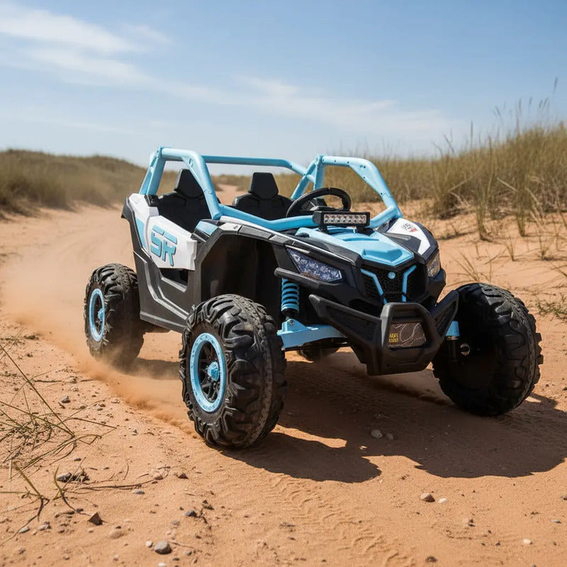Carro Eléctrico Buggy Kidshop 12v Control Remoto Kb001 Color Celeste