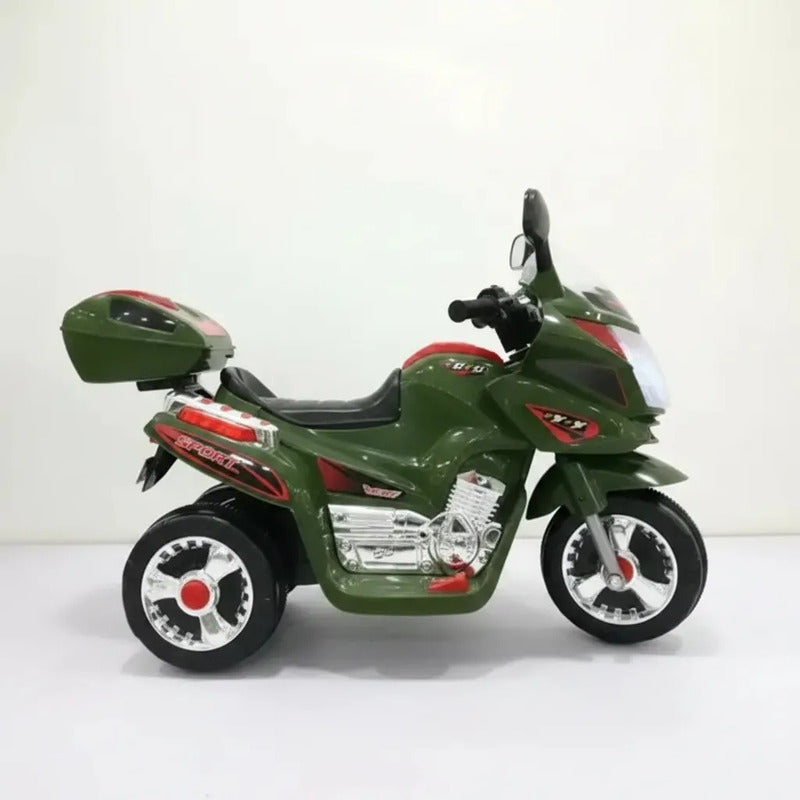 Moto Eléctrica Kidshop 2025 Montable 6v 1 Asiento Color Verde Oscuro 110/220v