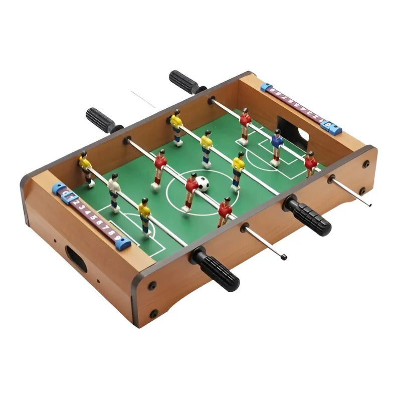 Metegol Mediano 5060 De Madera Juego De Mesa Futbol Niños Tablero Marrón