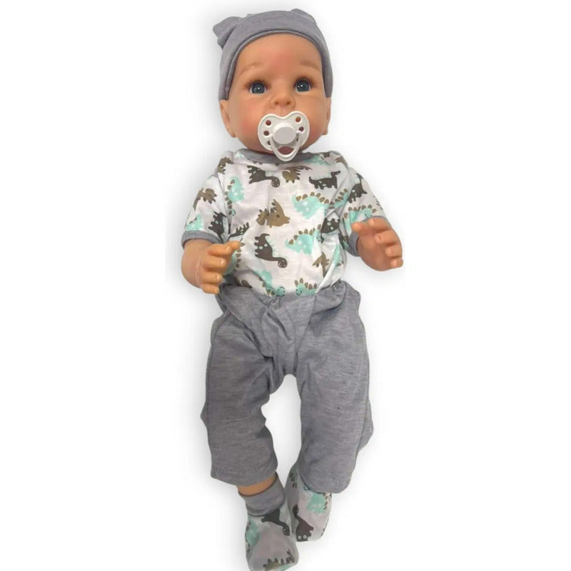 Bebé Realista 55 Cm Silicona + Accesorios M-648