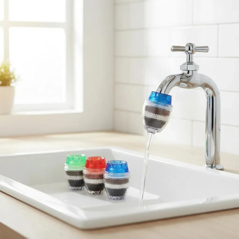 Filtro Purificador De Agua Cerámica Bioenergetico Grifos Azul