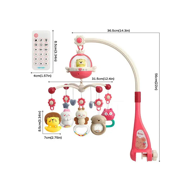 Móvil Cuna 360° Con Proyector Y Control He0304