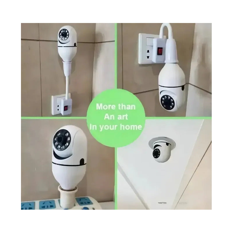Camara Ip De Seguridad Ampolleta Motorizada Je-2563 Blanco