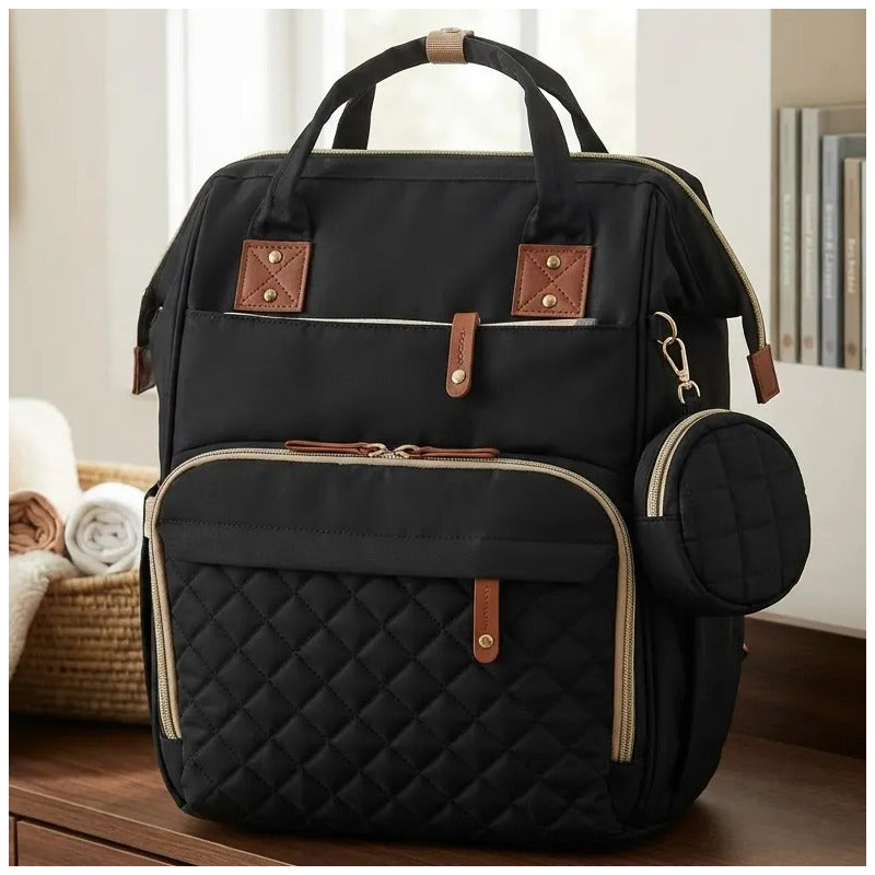 Pañalera Bebe Funcional Múltiples Compartimentos 11519-15 Negro Unicolor